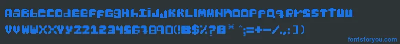 GabsPixel Font – Blue Fonts on Black Background