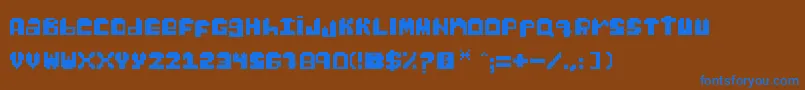 GabsPixel Font – Blue Fonts on Brown Background
