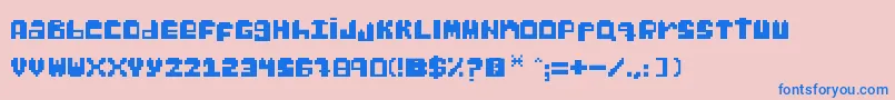 GabsPixel Font – Blue Fonts on Pink Background