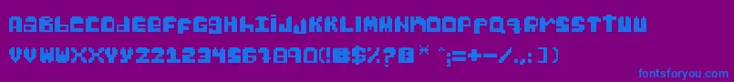 Шрифт GabsPixel – синие шрифты на фиолетовом фоне