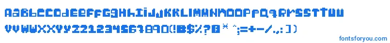 GabsPixel Font – Blue Fonts on White Background