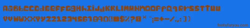GabsPixel Font – Brown Fonts on Blue Background