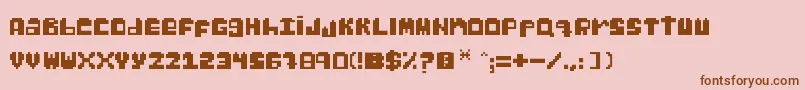 GabsPixel Font – Brown Fonts on Pink Background