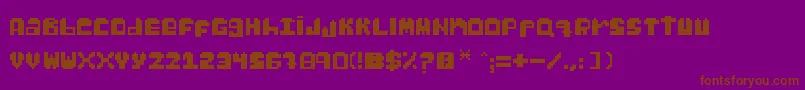GabsPixel Font – Brown Fonts on Purple Background