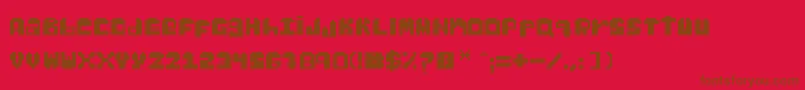 GabsPixel Font – Brown Fonts on Red Background