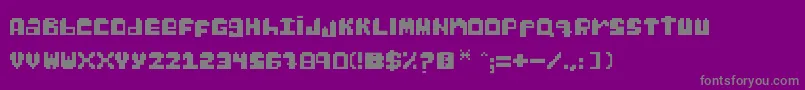 Шрифт GabsPixel – серые шрифты на фиолетовом фоне