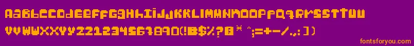 Шрифт GabsPixel – оранжевые шрифты на фиолетовом фоне
