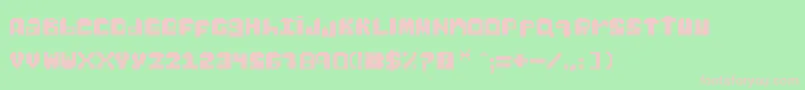 GabsPixel-fontti – vaaleanpunaiset fontit vihreällä taustalla