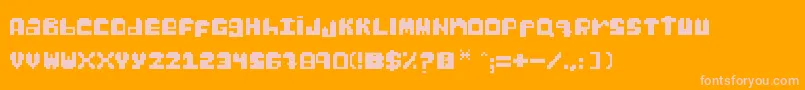 GabsPixel Font – Pink Fonts on Orange Background