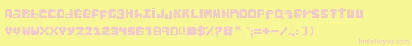 Шрифт GabsPixel – розовые шрифты на жёлтом фоне