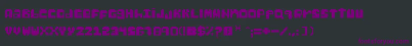 Шрифт GabsPixel – фиолетовые шрифты на чёрном фоне