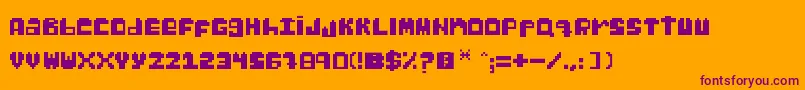 GabsPixel Font – Purple Fonts on Orange Background