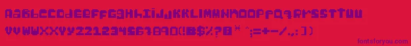 Шрифт GabsPixel – фиолетовые шрифты на красном фоне