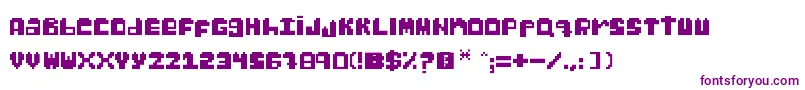 GabsPixel-fontti – violetit fontit valkoisella taustalla