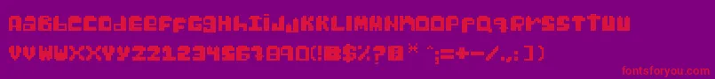 Шрифт GabsPixel – красные шрифты на фиолетовом фоне