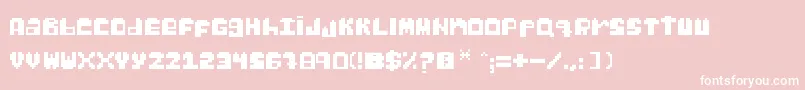 フォントGabsPixel – ピンクの背景に白い文字