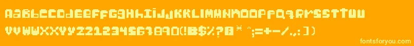 GabsPixel Font – Yellow Fonts on Orange Background