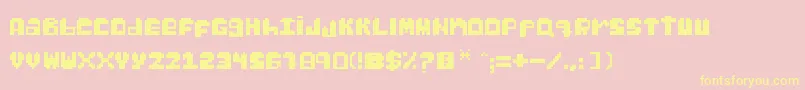 GabsPixel Font – Yellow Fonts on Pink Background