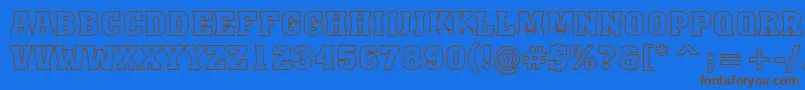 AMonumentotitulotlBold Font – Brown Fonts on Blue Background