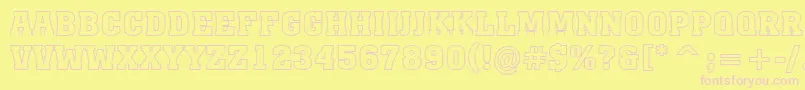 AMonumentotitulotlBold Font – Pink Fonts on Yellow Background
