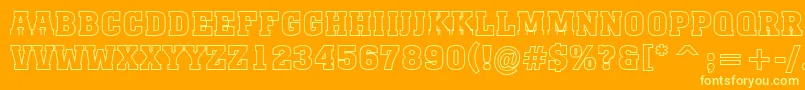 AMonumentotitulotlBold Font – Yellow Fonts on Orange Background
