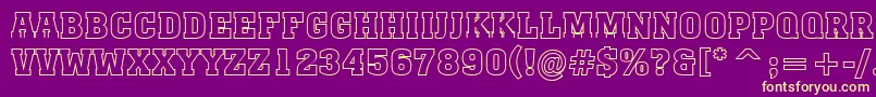 AMonumentotitulotlBold Font – Yellow Fonts on Purple Background