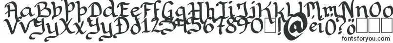 Czcionka Rithondinmin – pisma ręczne