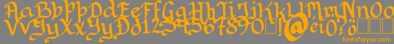 More about Rithondinmin Font Rithondinmin Font – Orange Fonts on Gray Background