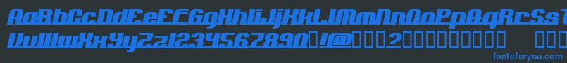AddloopsNormal Font – Blue Fonts on Black Background