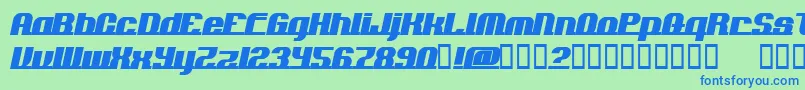 フォントAddloopsNormal – 青い文字は緑の背景です。