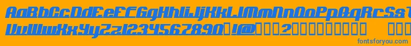 AddloopsNormal Font – Blue Fonts on Orange Background