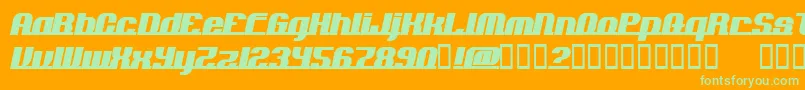 AddloopsNormal Font – Green Fonts on Orange Background
