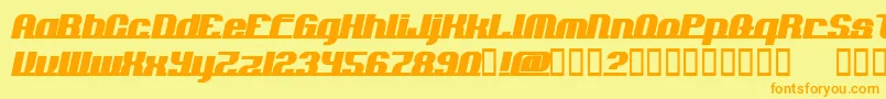 AddloopsNormal Font – Orange Fonts on Yellow Background