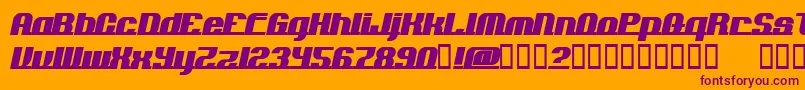 AddloopsNormal Font – Purple Fonts on Orange Background