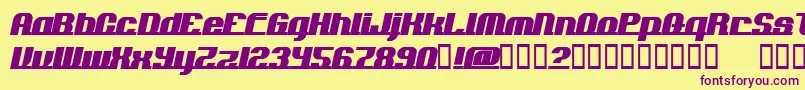 AddloopsNormal Font – Purple Fonts on Yellow Background