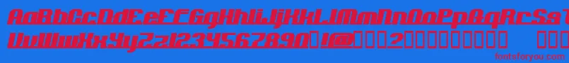 AddloopsNormal Font – Red Fonts on Blue Background