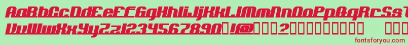AddloopsNormal Font – Red Fonts on Green Background