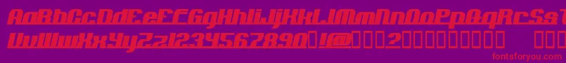 AddloopsNormal Font – Red Fonts on Purple Background