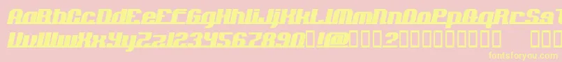 AddloopsNormal Font – Yellow Fonts on Pink Background