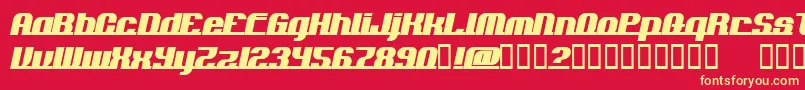 AddloopsNormal Font – Yellow Fonts on Red Background