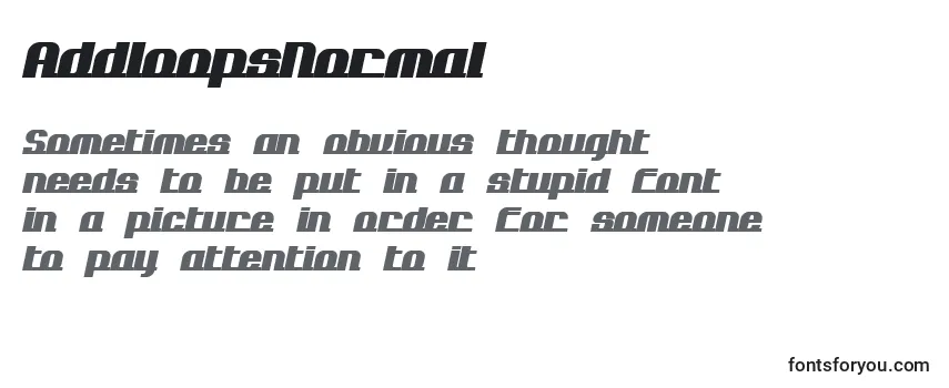Review of the AddloopsNormal Font