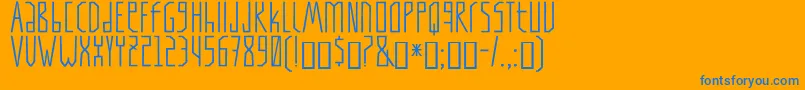Tapi Font – Blue Fonts on Orange Background