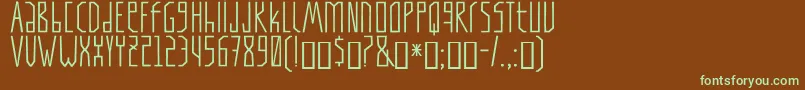 Tapi Font – Green Fonts on Brown Background