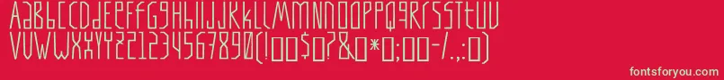 Tapi Font – Green Fonts on Red Background