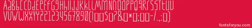 Fonte Tapi – fontes rosa em um fundo vermelho