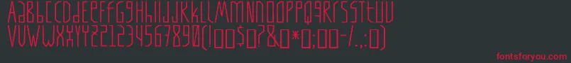 Tapi Font – Red Fonts on Black Background