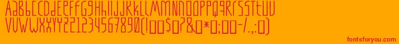 Шрифт Tapi – красные шрифты на оранжевом фоне