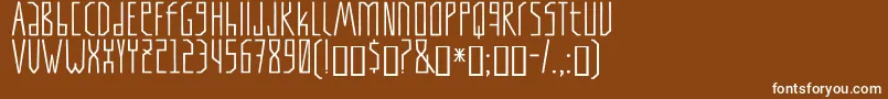 Tapi Font – White Fonts on Brown Background