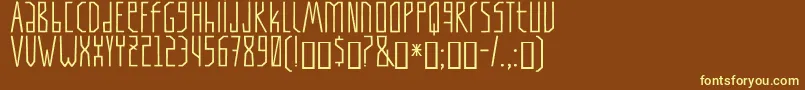 Tapi Font – Yellow Fonts on Brown Background