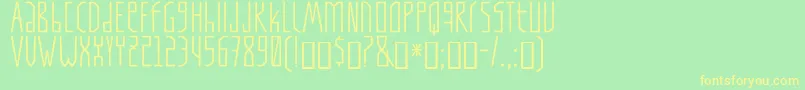 Шрифт Tapi – жёлтые шрифты на зелёном фоне